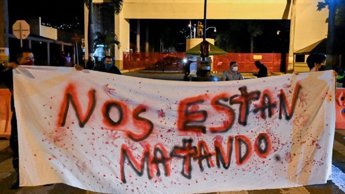 La muerte de Giraldo provocó protestas callejeras en Colombia. Foto: Getty Images 