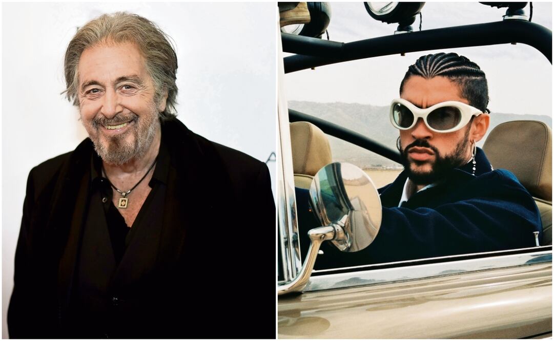 Al Pacino y Bad Bunny harían video conjunto Fotos: AP y EFE