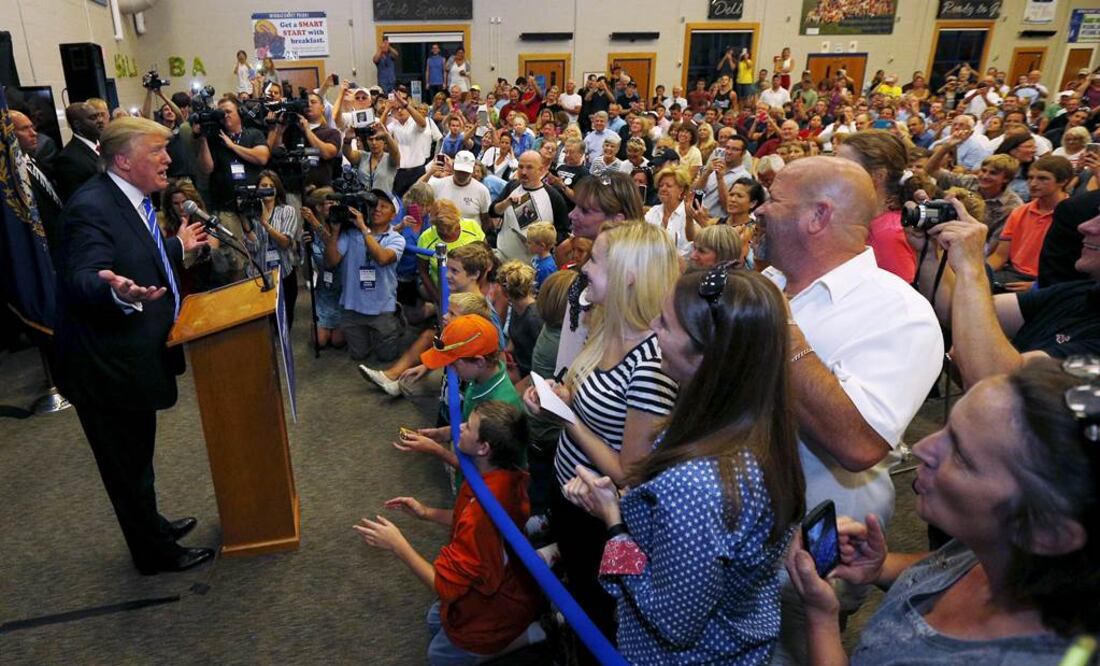 Arrancando risas, sonoros vítores y prolongados aplausos, el empresario aseguró que es el candidato más "caliente" del Partido Republicano (Foto: Reuters)
