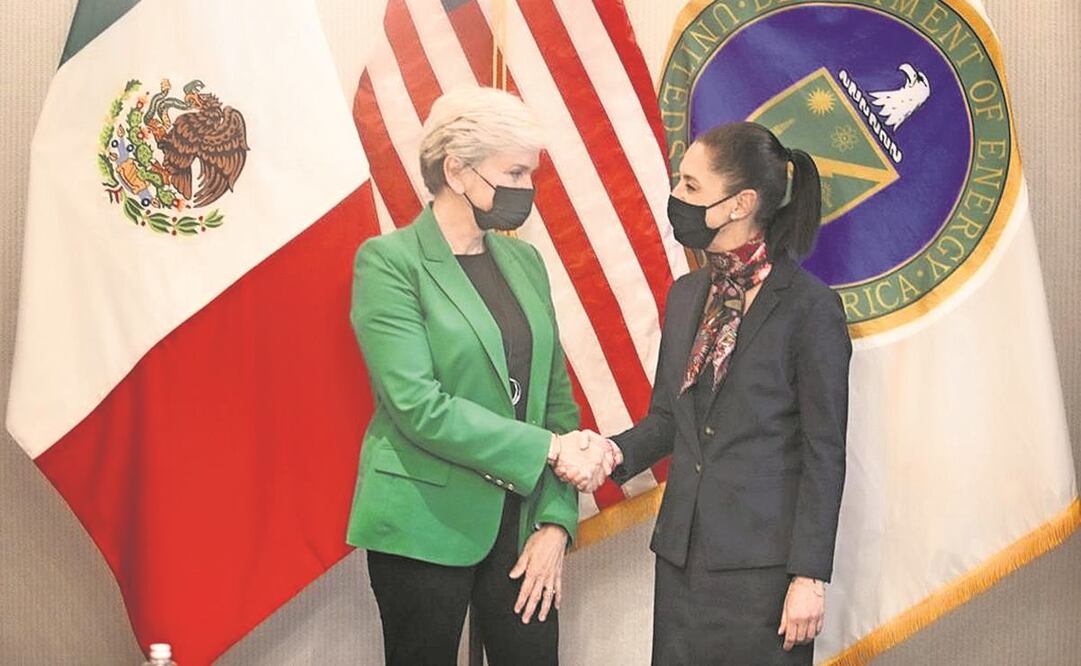 La secretaria de Energía de Estados Unidos, Jennifer Granholm, se reunió con Claudia Sheinbaum. Foto: Especial.