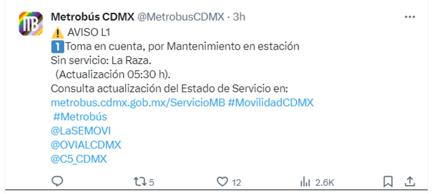 Metrobús. Foto: Especial