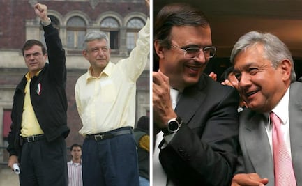 Marcelo Ebrard se suma a la tendencia de Bad Bunny; publica fotos nostálgicas con AMLO