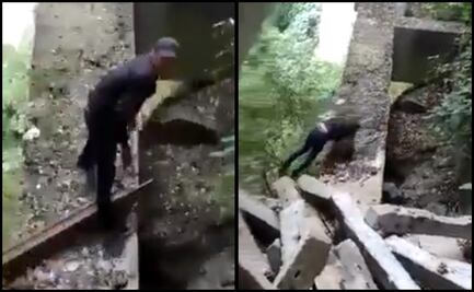 “Te va a jalar la muerte”: joven cae de puente de más de 30 metros en Atoyac, Veracruz