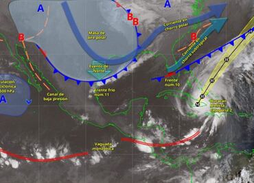 Protección Civil advierte de fuertes vientos en Istmo de Oaxaca por Frente Frío número 11