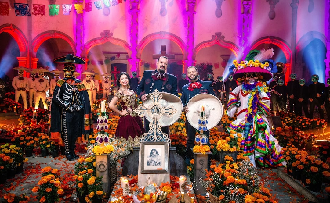 Ángela, Pepe y Leonardo Aguilar, en "Mexicano hasta los huesos”. Foto: Cortesía