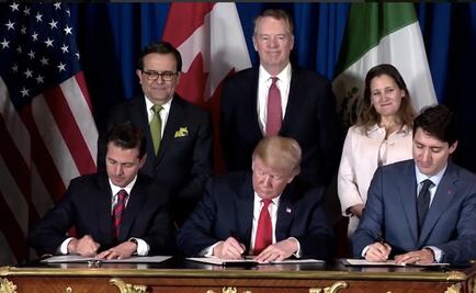 México, Estados Unidos y Canadá firman T-MEC, en el marco del G-20