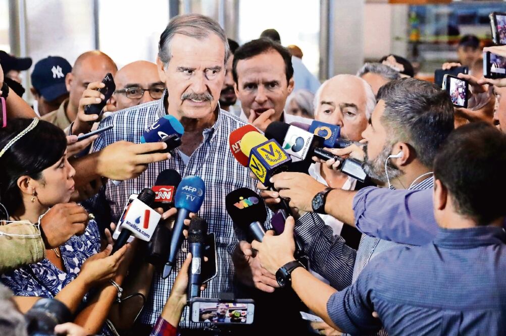 Cuestionamiento. El ex presidente mexicano Vicente Fox dice que Nicolás Maduro no puede seguir afectando la economía de Venezuela. FOTO: ANDRÉS MARTÍNEZ. REUTERS