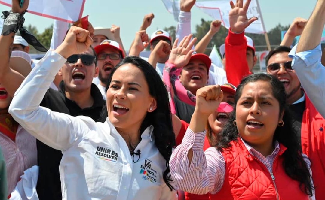 Alejandra del Moral en campaña electoral en el Estado de México / Foto tomada de Twitter @AlejandraDMV