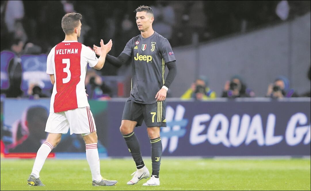 Cristiano Ronaldo en la ida ante el Ajax. Foto: Reuters