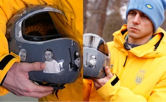 Atleta de Ucrania queda fuera de Milán-Cortina 2026 por usar un casco en homenaje a las víctimas de la guerra
