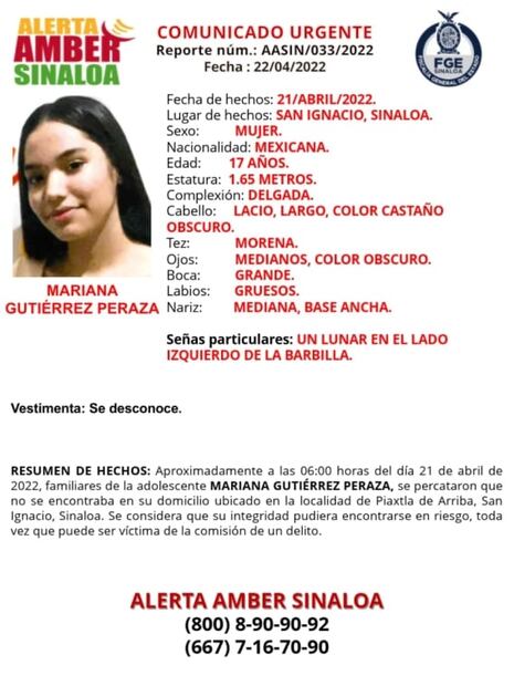 Van 37 denuncias por desaparición de mujeres en Sinaloa en lo que va de 2022