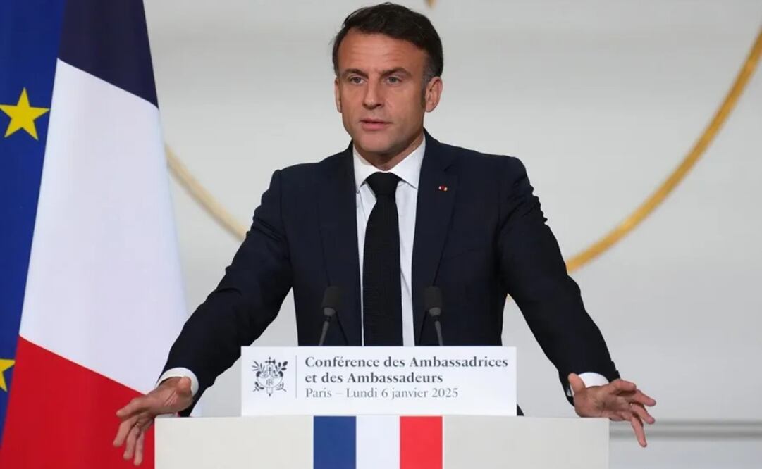 El presidente de Francia, Emmanuel Macron, durante un discurso. Foto: EFE