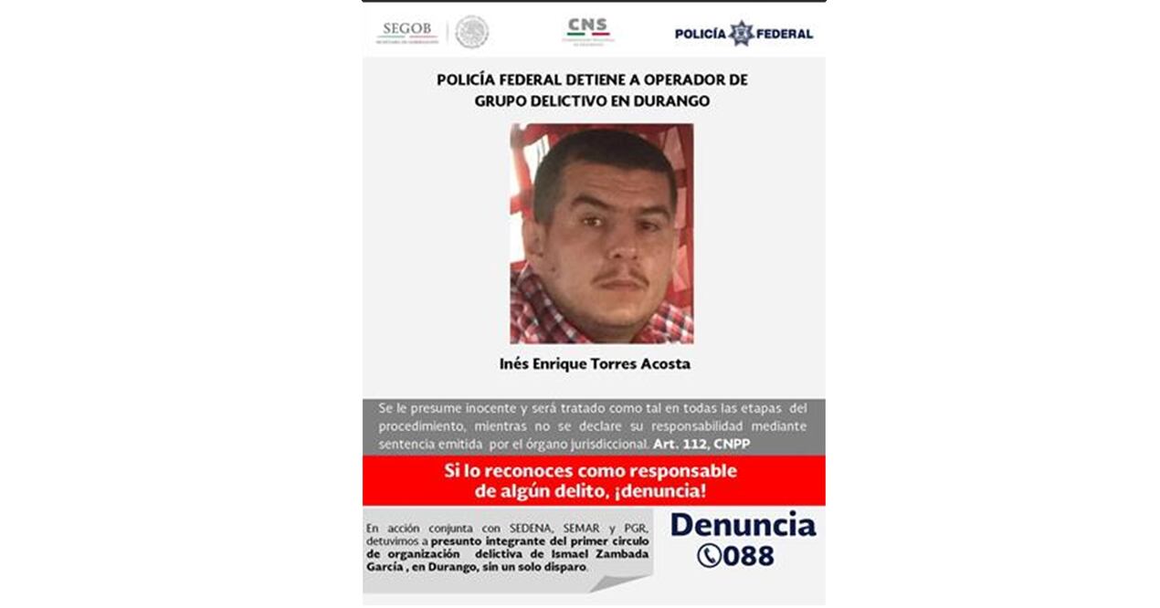 Tomada del Twitter de Policía Federal de México