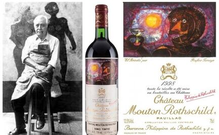 Subastan obra gráfica de Tamayo plasmada en una botella de vino francés, ¿la comprarías?