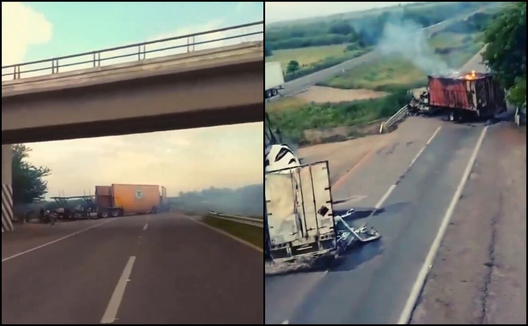 Bloqueos carreteros en Sinaloa. Foto: Especial