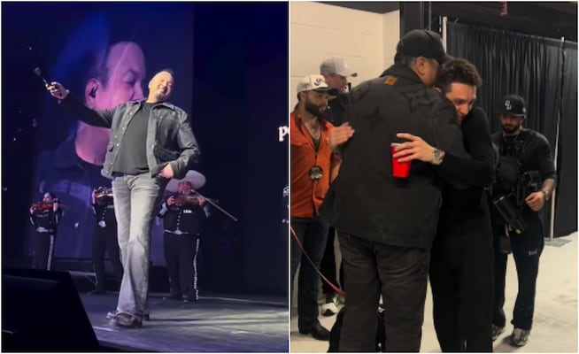 Pepe Aguilar, invitado sorpresa en concierto de Peso Pluma; hace poco decía que los corridos tumbados eran "música mediocre"