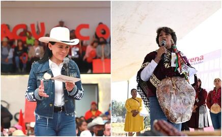 Rumbo a elección en Edomex: Del Moral presume "pluralidad"; Delfina dice que corruptos temen al cambio