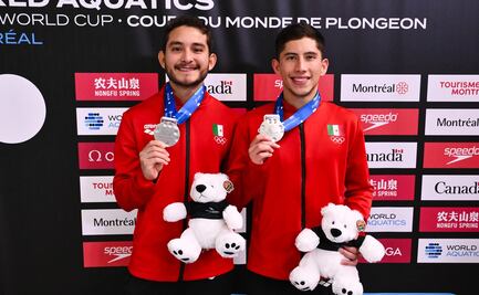 Los clavadistas Kevin Berlín y Randal Willars ganan medalla de plata en la Copa del Mundo