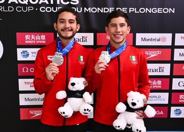 Los clavadistas Kevin Berlín y Randal Willars ganan medalla de plata en la Copa del Mundo