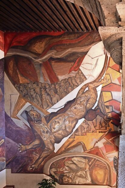 Luz y tinieblas en nuestro andar (2007), de Antonio Ramírez, en el Congreso estatal. Imagen Secretaría de Cultura de Jalisco