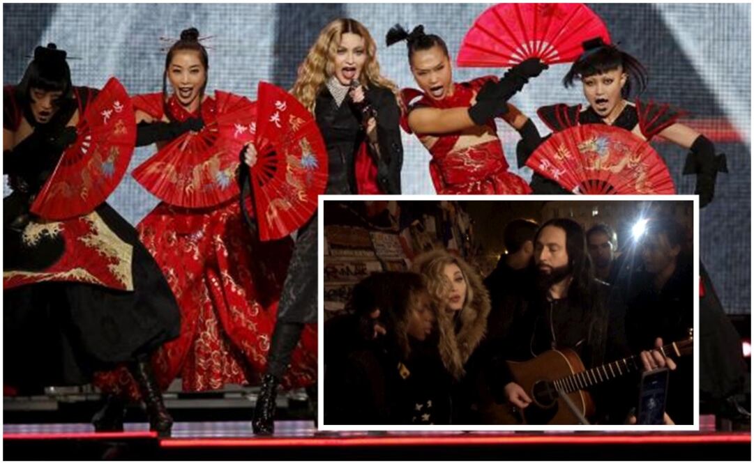 Al final de un concierto de su gira en París, la cantante, tuiteó a sus fans: "Voy a cantar algunas canciones en la Plaza de la República. Nos vemos allí ahora" . FOTOS: Reuters