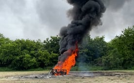 Marina incinera casi media tonelada de cocaína; fue asegurada en las costas de Chiapas