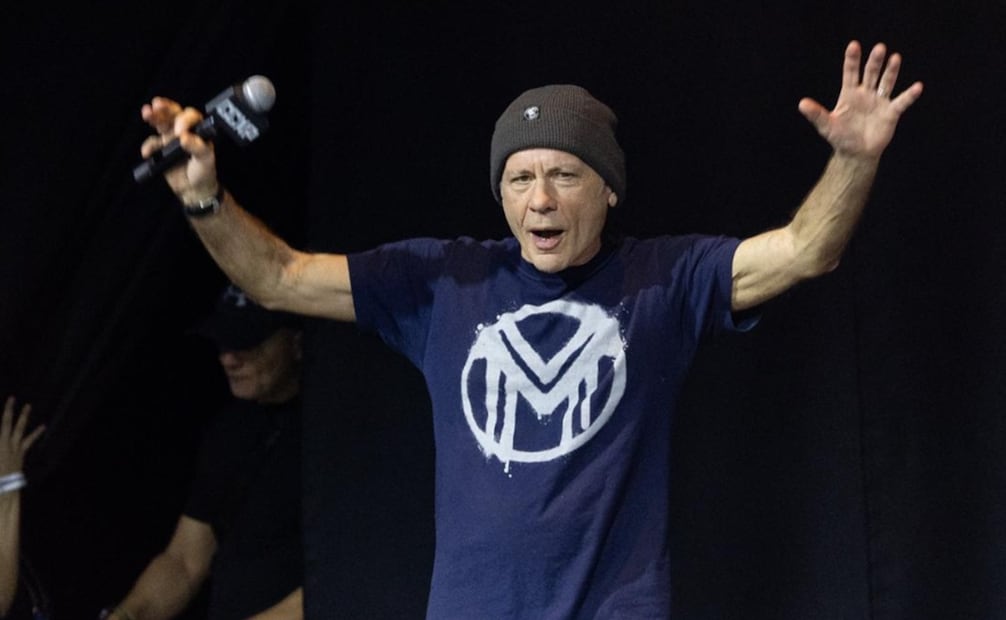 El cantante Bruce Dickinson. Foto: Hugo Salvador/El Universal.