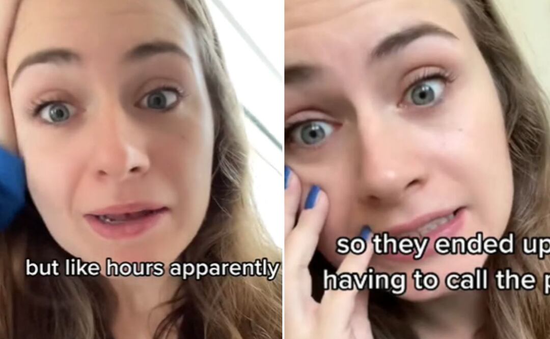 Joven sale de fiesta e ignora llamado de sus vecinos. Foto: TikTok @michellemeleskie