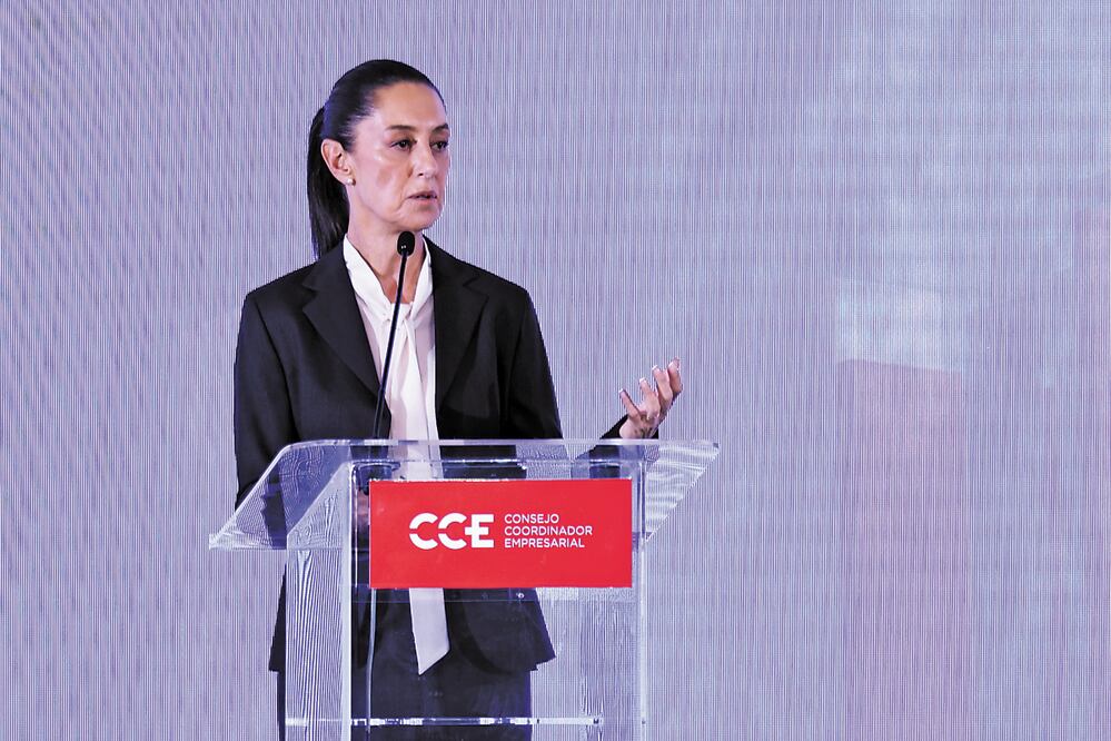 Claudia Sheinbaum, virtual presidenta de México, se reunió ayer con el CCE y anunció la creación de la Agencia de Transformación Digital y Telecomunicaciones. Foto: Fernanda Rojas | El Uniersal