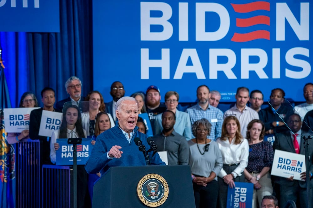 La campaña de Joe Biden y Kamala Harris tiene disponibles unos 155 millones de dólares frente a los 42 millones que se atribuyen a Trump. Foto: EFE