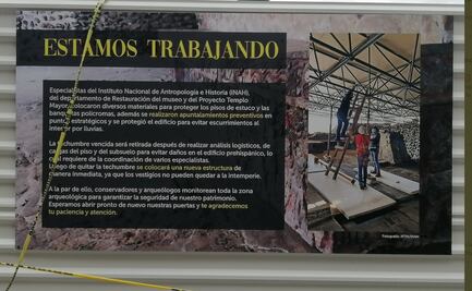 "Estamos trabajando", dice el INAH sobre cambio de techumbre en Templo Mayor