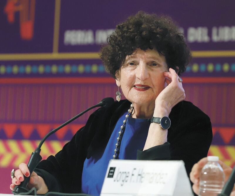 En su participación en la FIL, Margo Glantz también habló de las redes sociales. Foto/BERENICE FREGOSO. EL UNIVERSAL
