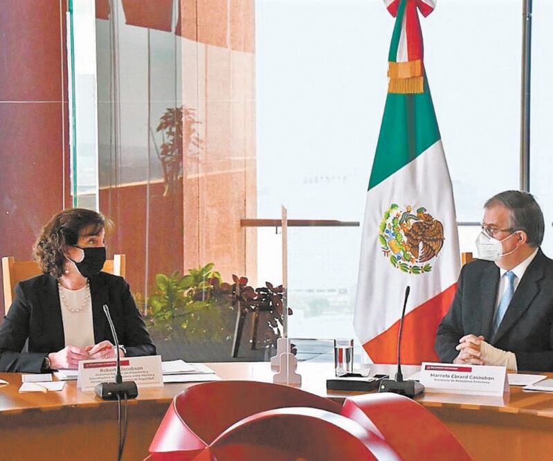 Roberta Jacobson, coordinadora para la Frontera Sur de Estados Unidos, se reunió con el canciller Marcelo Ebrard. Foto: EFE