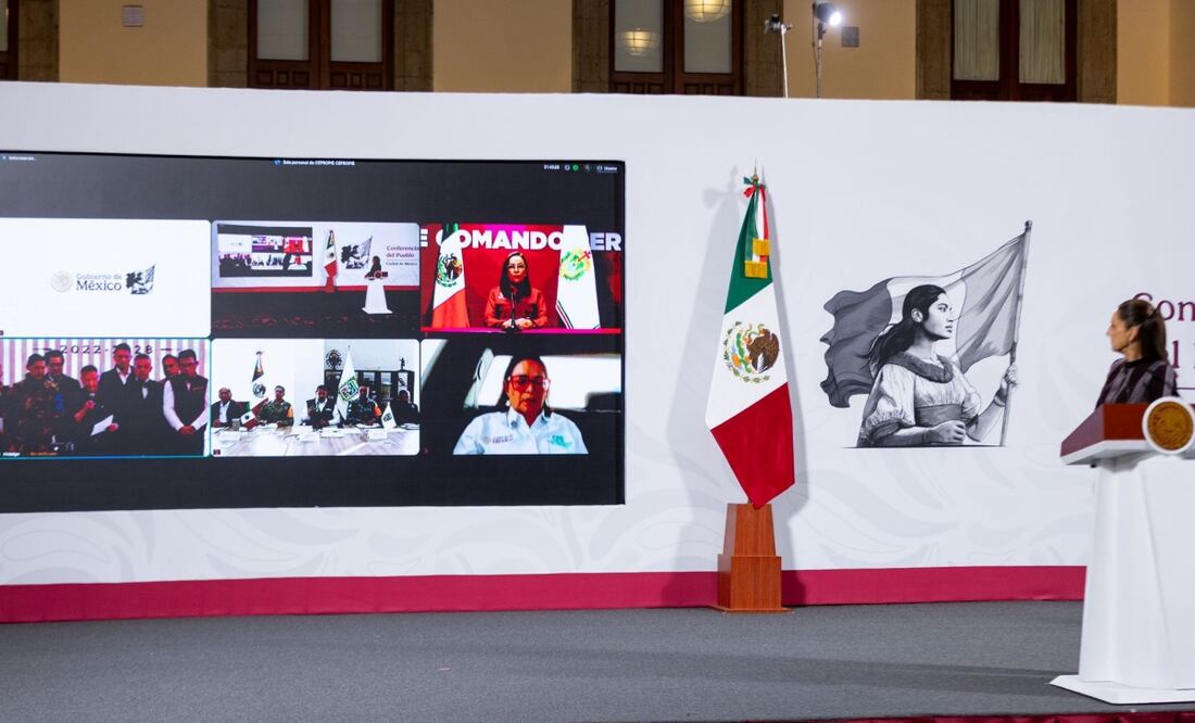 Enlace con gobernadores y con la titular de la CFE en "La mañanera del pueblo". Foto: Hugo Salvador / EL UNIVERSAL