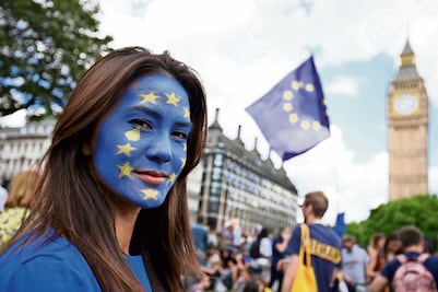 Protestan miles de jóvenes en Londres contra el Brexit