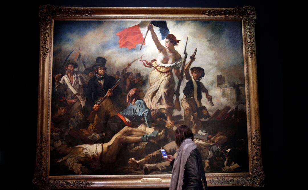 "La liberte guidant le peuple" de Eugène Delacroix. Foto: AP Photo/Christophe Ena