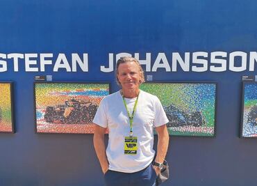 Stefan Johansson, el piloto que se convirtió en pintor y exhibe su arte en el Gran Premio de México