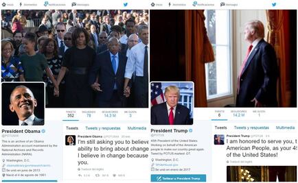 Cambio de presidente en EU afectó a 560 mil usuarios de Twitter
