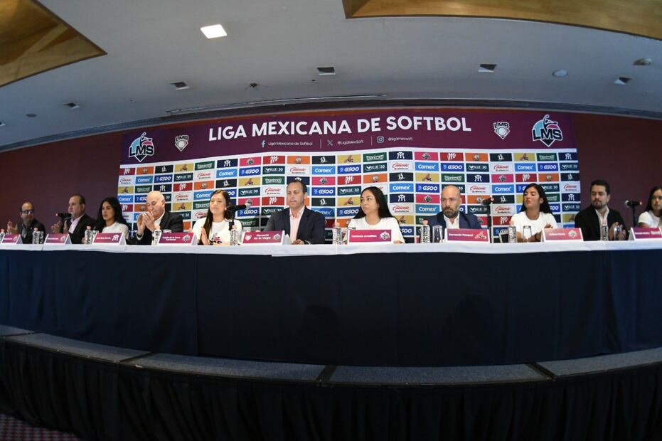 Liga Mexicana de Softbol en conferencia de prensa - Foto: @LigaMexBeis en X