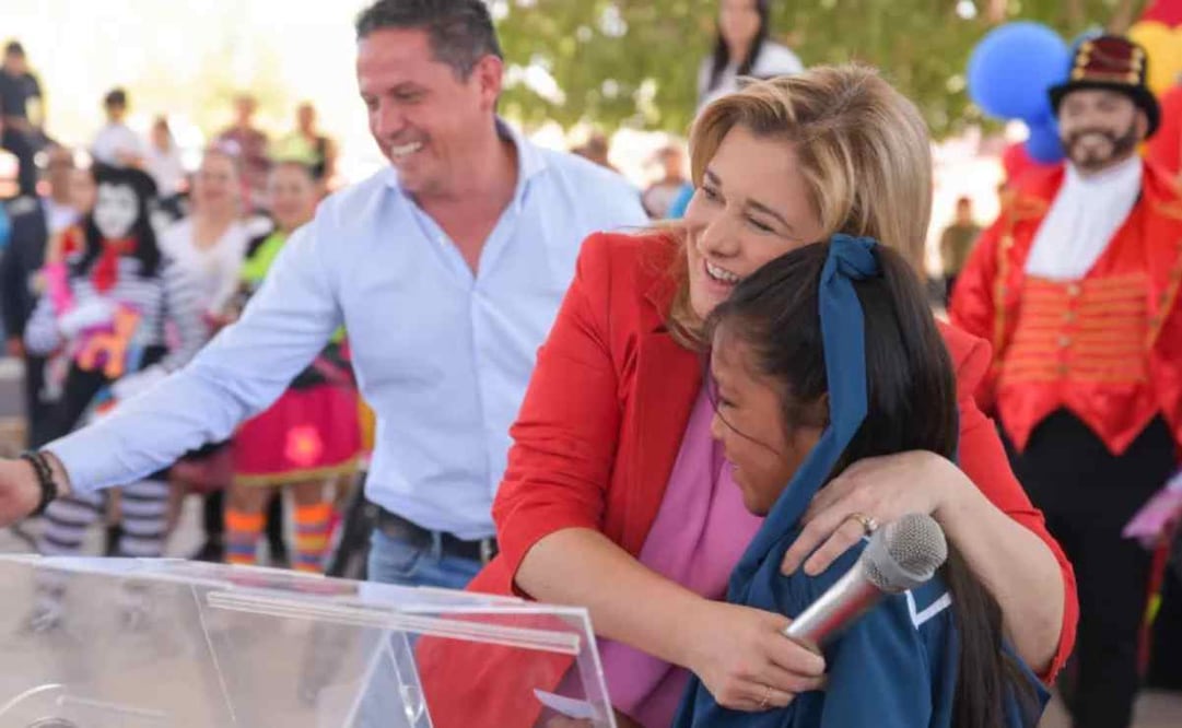 Maru Campos, gobernadora de Chihuahua, celebra el Día del Niño. Foto: Especial