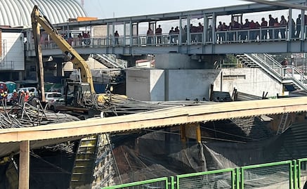 Cae estructura metálica en la construcción del Cetram Santa Martha; hay 6 lesionados