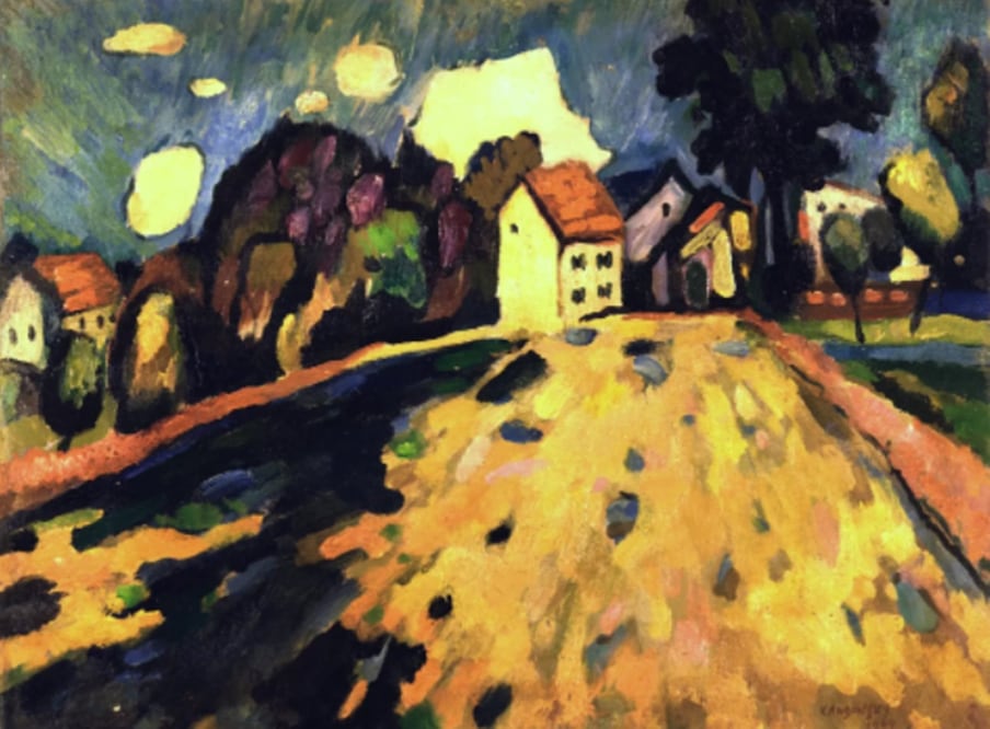 "Murnau. House on the Hill" de Kandinsky. Foto: Cortesía de Terricone Project, vía The Art NewsPaper