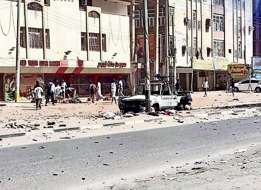 Rastros de violencia en Jartum, Sudán. Foto: EFE
