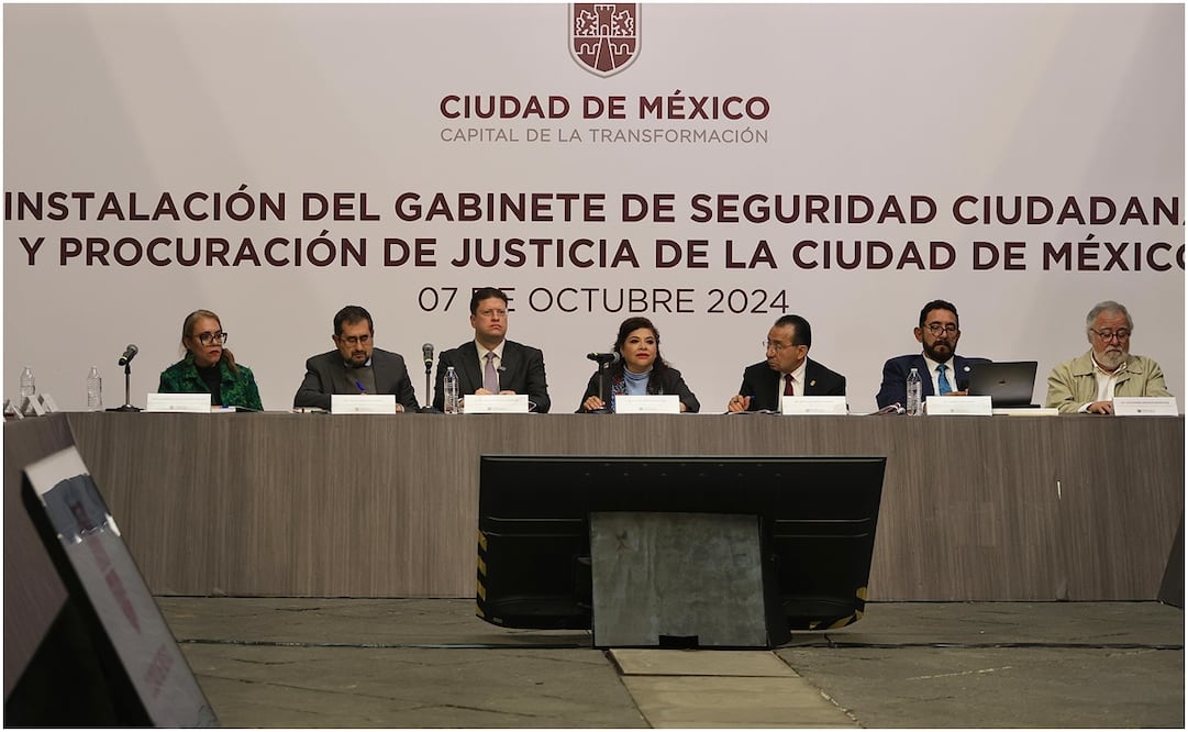 INSTALACIÓN DEL GABINETE DE SEGURIDAD CIUDADANA Y PROCURACIÓN DE JUSTICIA DE LA CIUDAD DE MÉXICO Encabezada por la jefa de gobierno Clara Brugada. Fotos: Berenice Fregoso EL UNIVERSAL