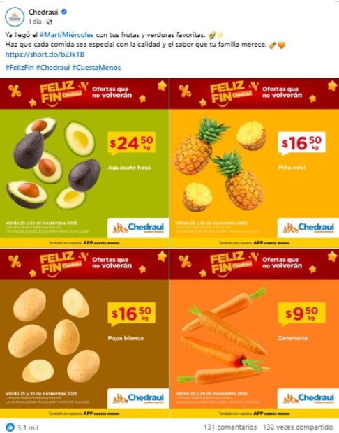 Martimiércoles de Chedraui: conoce las promociones especiales de este 26 de noviembre
