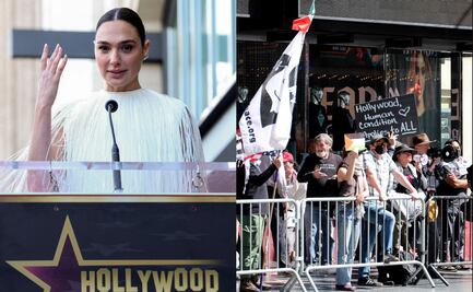 Gal Gadot recibe su estrella en Hollywood entre protestas propalestinas