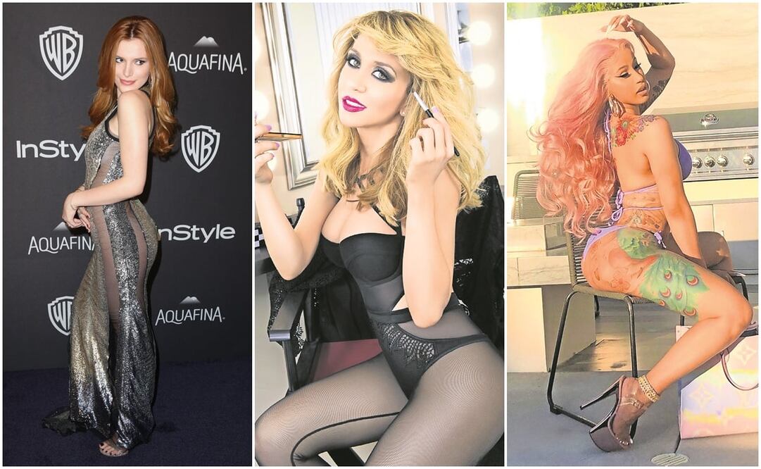 Bella Thorne, Noelia y Cardi B. Fotos: AP y Archivo