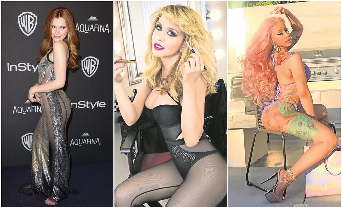 Bella Thorne, Noelia y Cardi B. Fotos: AP y Archivo