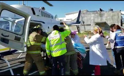 Mujer da a luz durante traslado en helicóptero en Michoacán