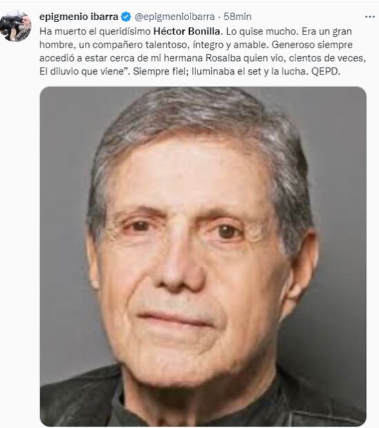 Lamentan la muerte de Héctor Bonilla en redes sociales